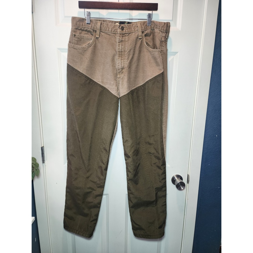RedHead Mens 36x32 Field Pants Brown Canvas Hunting Work Trousers Two Tone